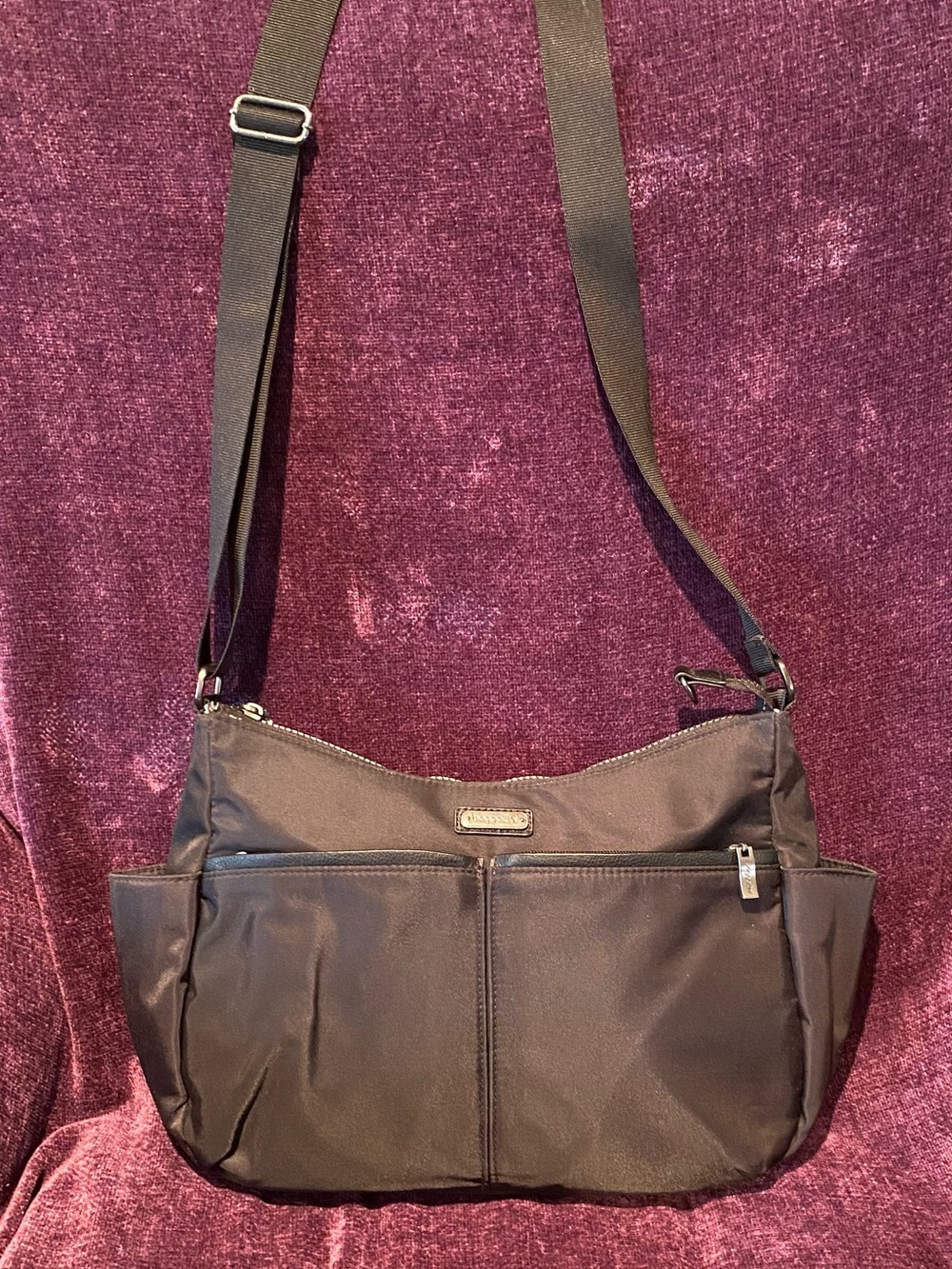Baggallini Black Nylon Crossbody Bag